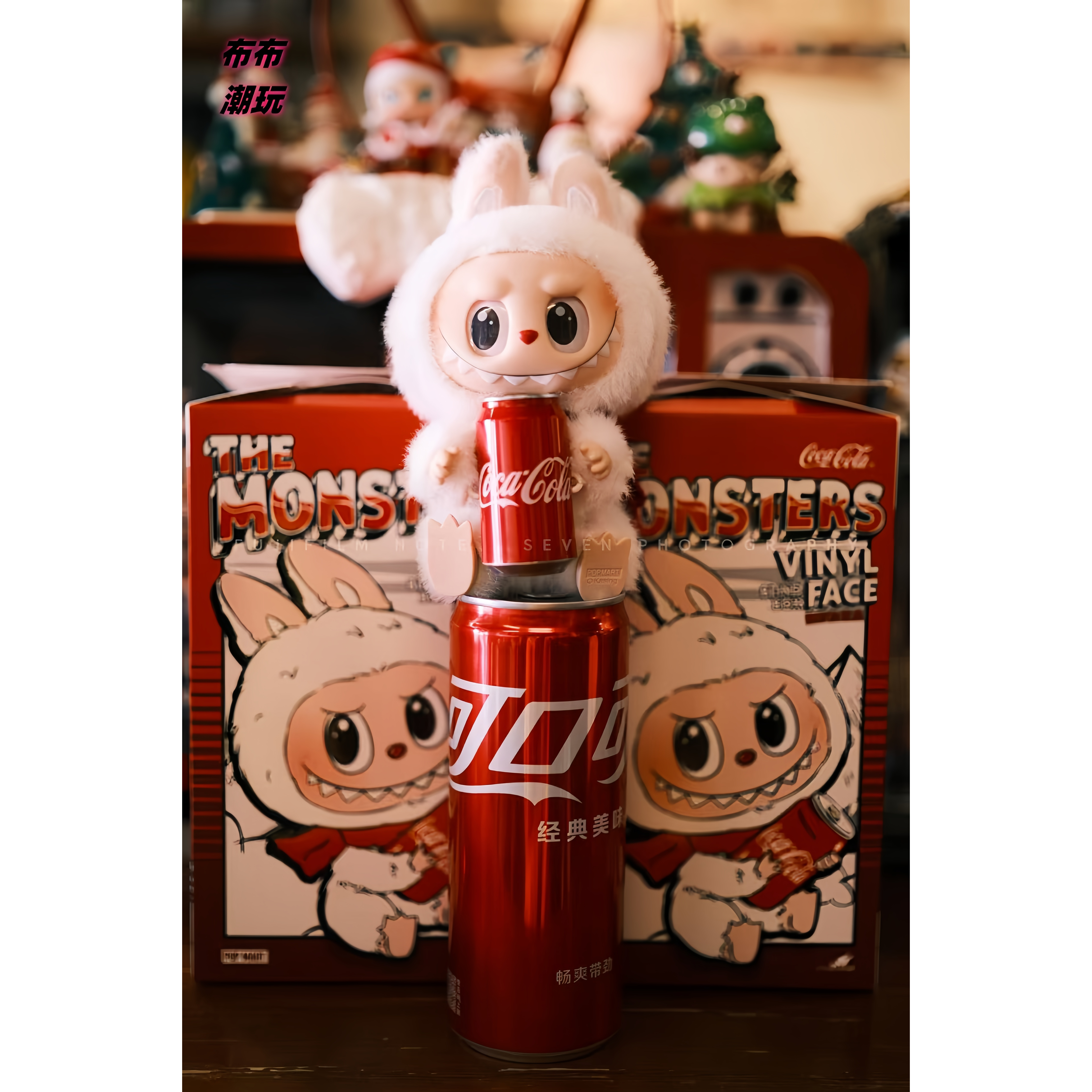 泡泡玛特LABUBU拉布布可乐搪胶脸潮玩盲盒三代毛绒挂件手办正版 - 图3