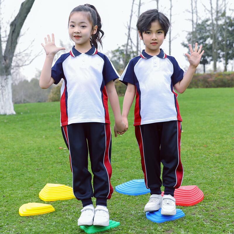 小学生校服春秋款套装幼儿园园服运动服棒球服男女定制短袖套装