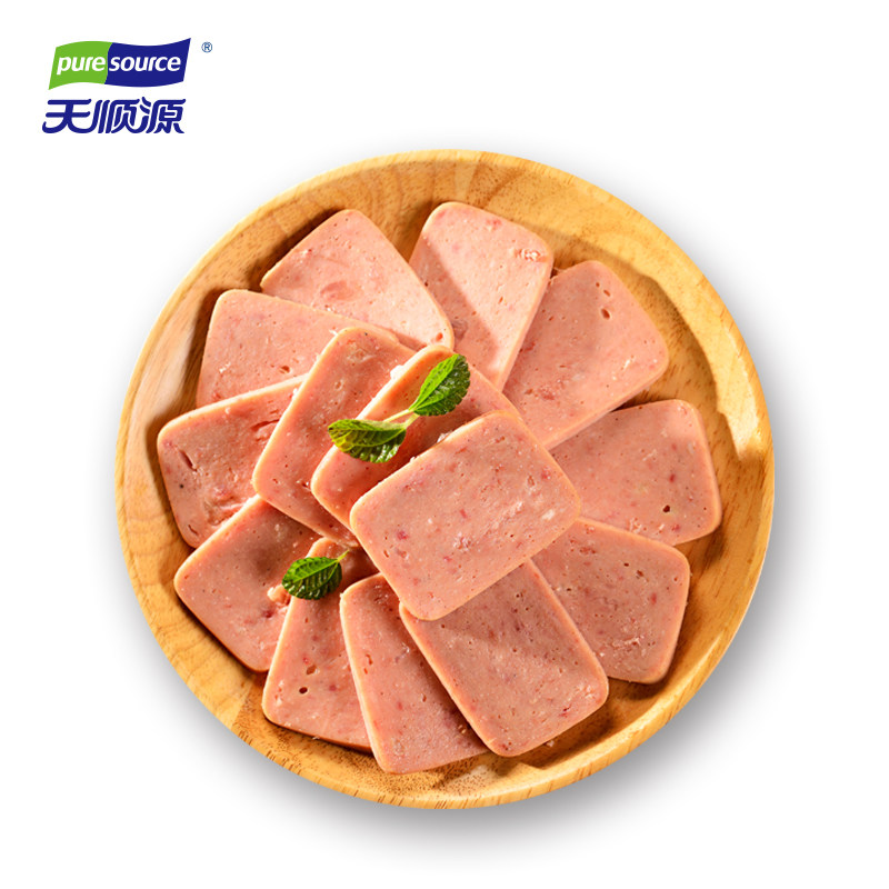 天顺源清真食品午餐肉肠350g火锅牛肉午餐肉户外速食方便早餐,淘宝优惠券,粉丝福利购,淘宝优惠卷