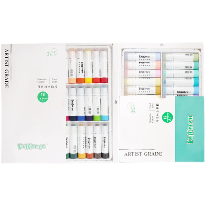 丹可林固体水粉棒马卡龙12色18色24色水溶性可水洗儿童重彩油画棒 艺雅美术画材 淘优券 丹可林固体水粉棒马卡龙12色18色24色水溶性可水洗儿童重彩油画棒 艺雅美术画材 淘优券