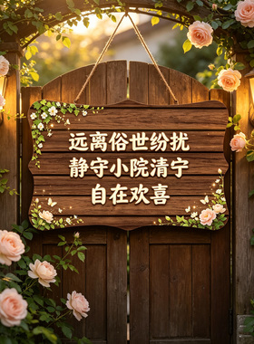 小院装饰牌阳台花园民宿美丽庭院装饰挂牌吾家小院时光门标识定制