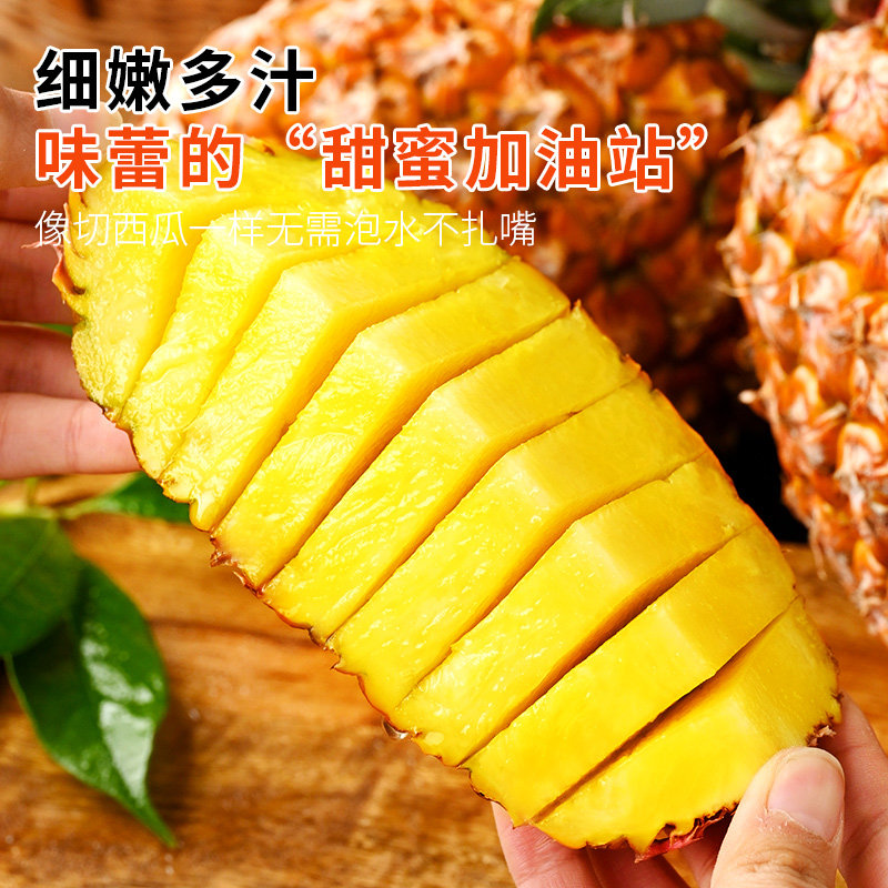 海南金钻凤梨新鲜水果10斤当季粉色风梨香水菠萝特产大果无眼整箱,淘宝优惠券,粉丝福利购,淘宝优惠卷