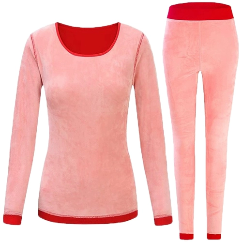 Удерживающее тепло нижнее белье, утепленный хлопковый комплект, термобелье для школьников, свитер, увеличенная толщина, большой размер, в обтяжку, V-образный вырез