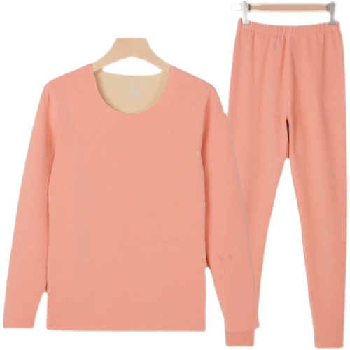 Бархатное удерживающее тепло нижнее белье, комплект, утепленное приятное телу зимнее термобелье