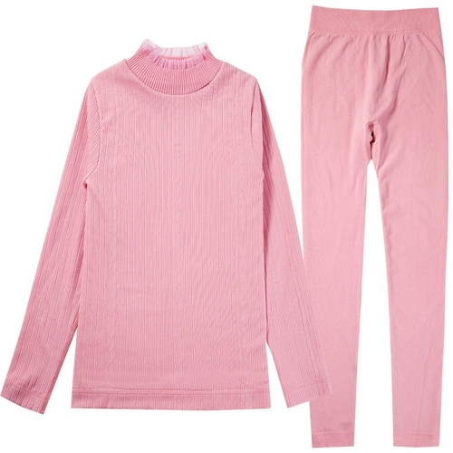 Хлопковое удерживающее тепло нижнее белье, флисовая утепленный лонгслив, термобелье, зимние штаны, увеличенная толщина, в обтяжку