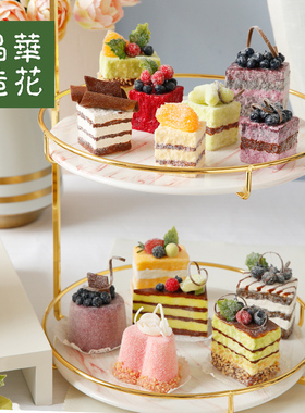 乳胶材料甜点组合摆件陈列食品