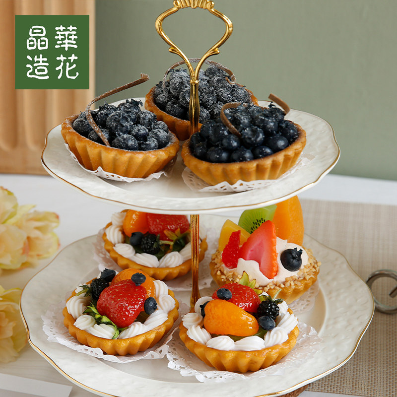 晶华纸杯蛋糕模型仿真派仿真蛋糕假面包糕点面包模型拍摄道具 - 图1