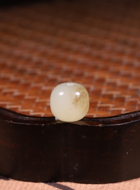 9mm老型珠新疆和田玉籽料白玉单珠散珠手串配珠单珠散珠手链配饰