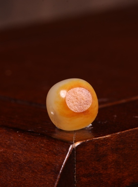 8mm老型珠新疆和田玉籽料黄沁珠子天然和田玉圆珠散珠手串配珠