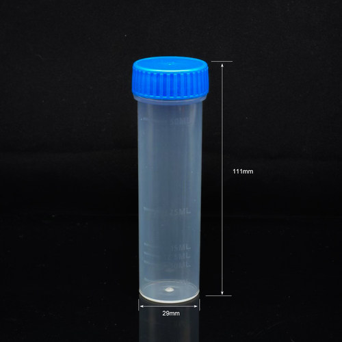 50ml平底离心管带刻度定容定量瓶PP塑料消解管量筒计量管螺盖试管 - 图1