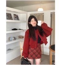 Aesthetic Formula Korean version chic retro texture 2023 autumn winter new 100 hitchhiking Locomotive Jacket Short jacket