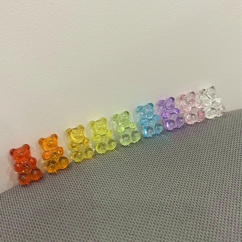 9色彩虹抱抱熊 泫雅风情侣DIY自制手链串珠戒指滴胶手机壳特A材料 - 图2