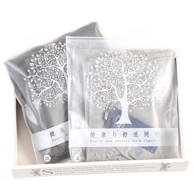 Plaid men's pure cotton loose pajamas