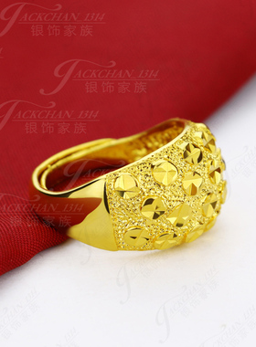 欧币风可调节久不掉色戒指