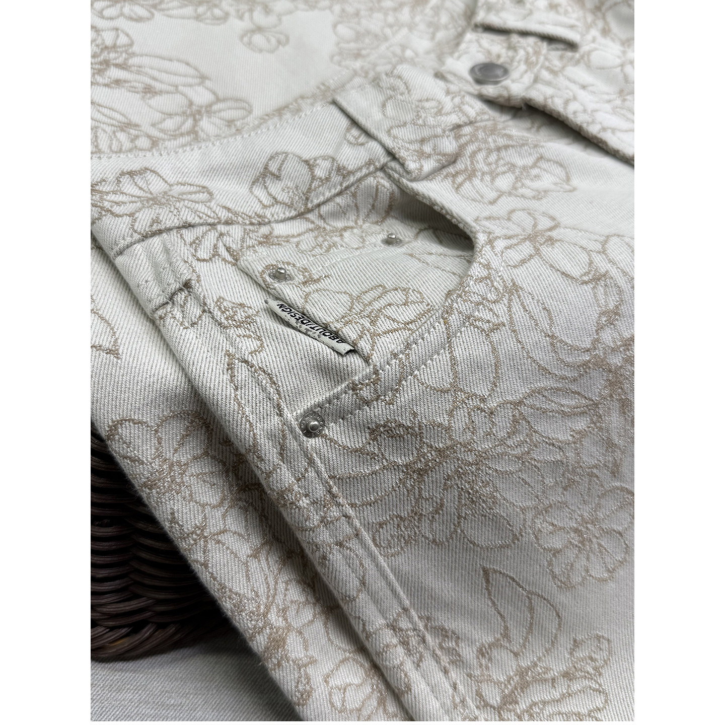 高个子收！厂里疯狂推荐！重工提花高腰牛仔阔腿裤女  R88025~ME,淘宝优惠券,粉丝福利购,淘宝优惠卷