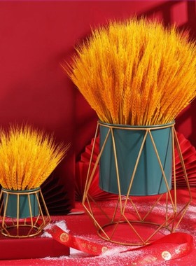 网红拍照摆件大麦花束金开业装饰