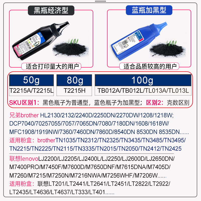 【12支】格之格适用联想LJ2400L M7400 M7615 M7450F碳粉  兄弟HL-1218W DCP7080 7180dn 1618W MFC7360墨粉 - 图0