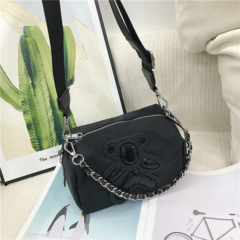 亮片卡通小熊迷你小方包女2024新款带链条手机包宽肩带斜挎小挎包,淘宝优惠券,粉丝福利购,淘宝优惠卷