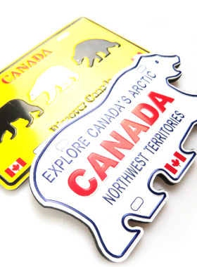 外贸加拿大个性美规广告车牌工艺礼品旅游纪念品车牌磁性冰箱贴