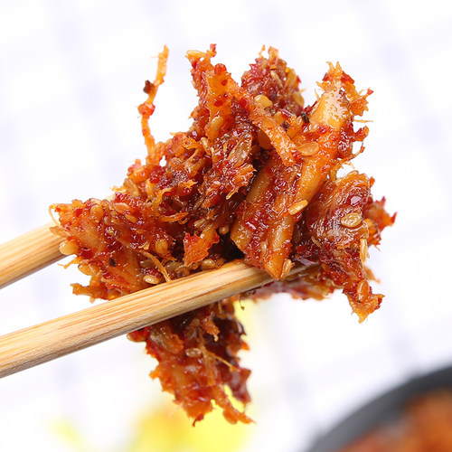 东北板筋丝牛板筋网红食品袋装美食延吉特色甜辣口200克牛板筋 - 图0