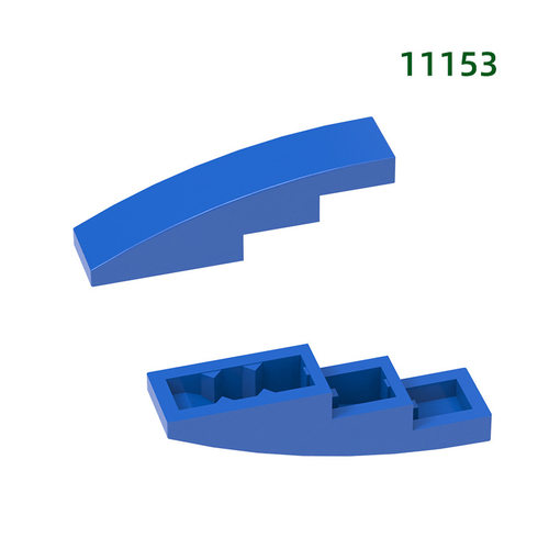 万格益智积木小颗粒兼容乐高11153拼装零件弧4孔澄海玩具零件产品-图3