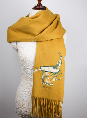 可一艺术衍生品-100%绣花围巾