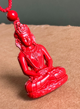保真帝王红朱砂地藏王菩萨吊坠男女盘坐十二生肖属相守护本命佛挂