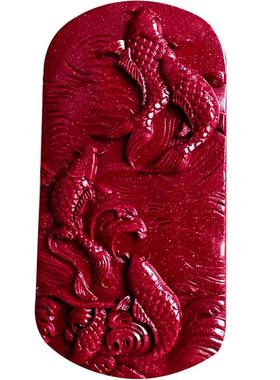 保真紫朱砂四条鱼吊坠平步青云飞黄腾达蒸蒸日上挂件文曲助能量