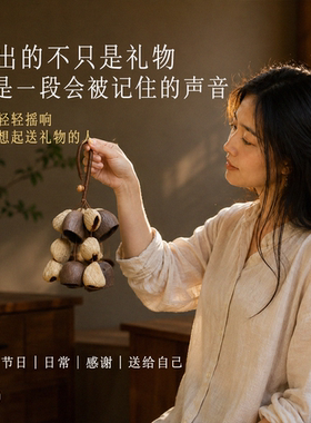 天然果壳摇铃小众生日节日礼物