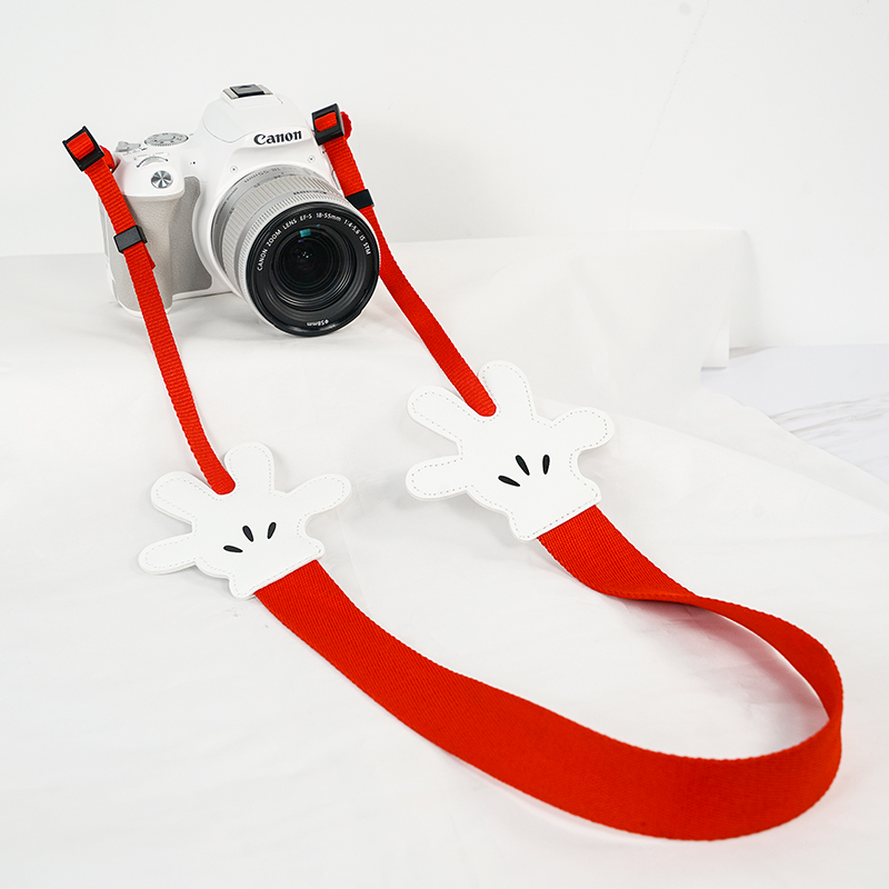 可爱米奇相机肩带适用于拍立得mini富士佳能R50索尼A6400微单背带 - 图0