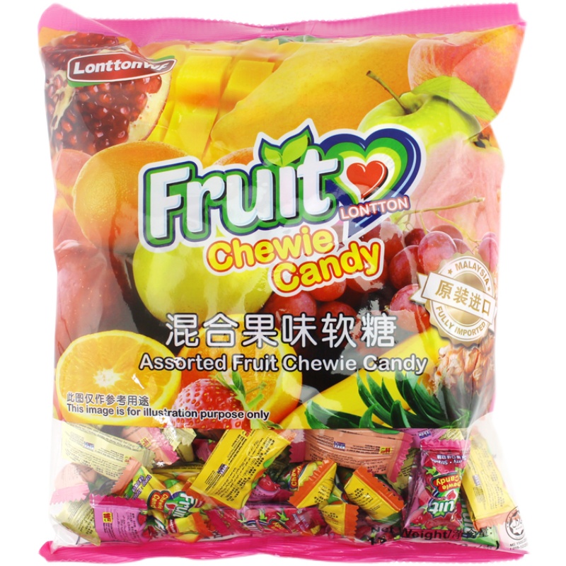 马来西亚进口伦敦WF果味软糖 Fruit混合水果味软糖500g婚庆喜糖果 - 图3