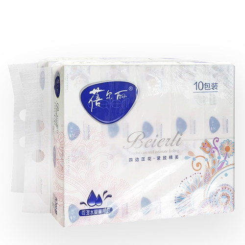 蓓尔丽花锦面纸婴儿孕妇可用4层加厚木浆大规格L码大包抽纸 - 图3