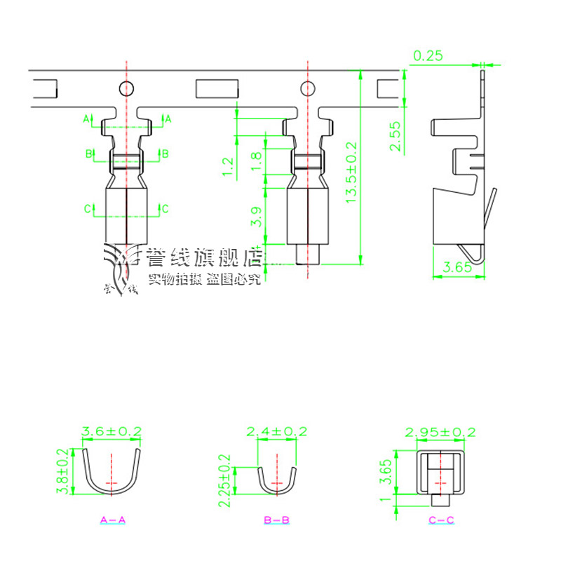 vh3.96端子线 20awg电路板连接线双头电子线定制接插头vh端子线束-图2