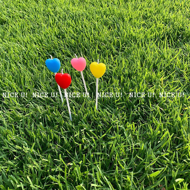 韩国ins 爱心心型心形蜡烛生日蛋糕情人节装饰用品无烟爱心蜡烛,淘宝优惠券,粉丝福利购,淘宝优惠卷