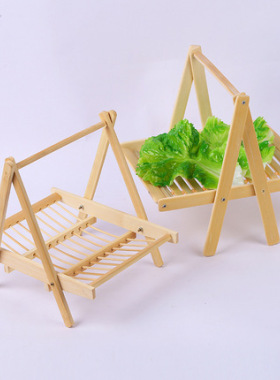 鸭肠架竹编木架子餐具烤肉架创意