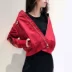 Ou Ama Shiqi Womens 2019 Thu mới Áo khoác thêu mới Joker Fashion Slim Short Jacket - Áo khoác ngắn