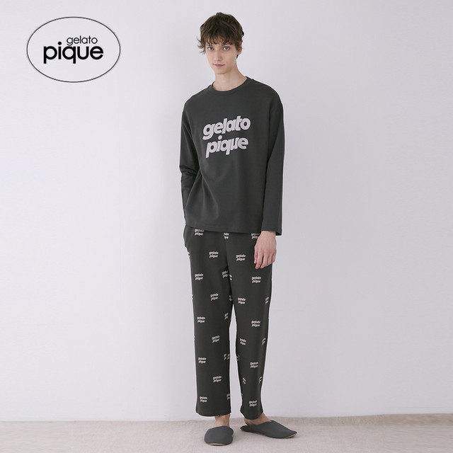 Gelatopique letter elastic trousers pajama pants