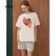 Gelato pique26 ພາກຮຽນ spring ແລະ summer ໃຫມ່ຂອງແມ່ຍິງ pajamas ຮັກຫມີແຂນສັ້ນເສື້ອທີເຊີດບ້ານ PWCT262242