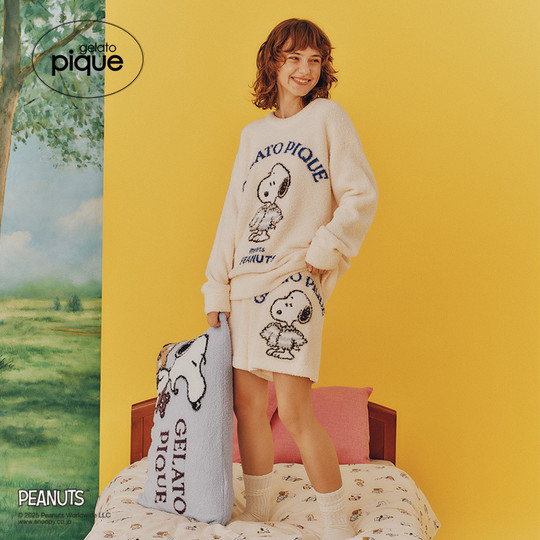 gelato pique25秋冬新品枕套半边绒史努比联名睡眠床品PSGG255844