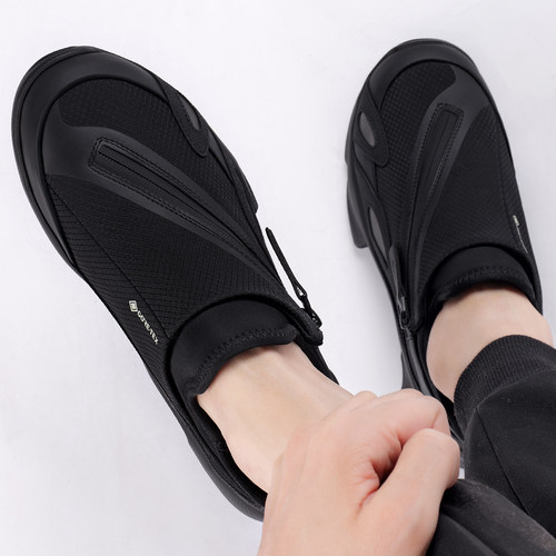 运动鞋男2026年夏季新款透气潮流百搭男士一脚蹬厚底轻便休闲鞋子 - 图1