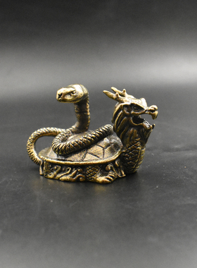 纯铜龙龟摆件风水桌面装饰品