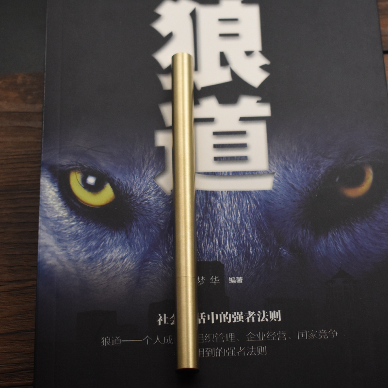 创意黄铜笔纯铜手工签字笔商务男士办公中性笔学生用可换笔芯 - 图2