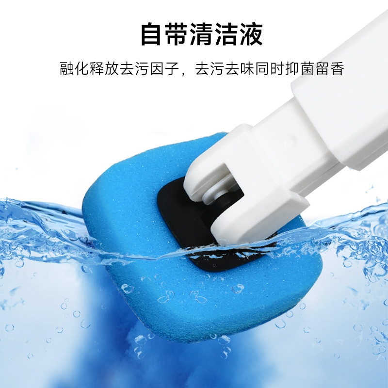 一次性马桶刷可抛式家用无死角洗厕所的刷子上墙式替换头免打孔 - 图2