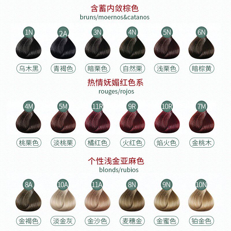 法国三橡树纯植物天然无刺激染发剂 西选海外染发膏