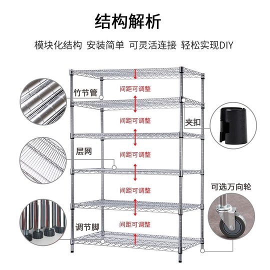 Super load-bearing multifunctional chrome plated shelves anti-corrosion and rust