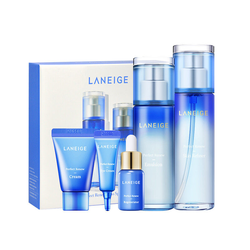 laneige雪凝致美紧颜焕颜水乳5件 雅施海外面部护理套装