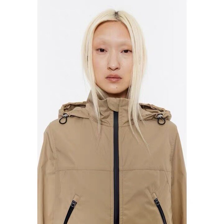 F6西班牙单外单25秋冬新款风衣经典连帽中长款女士外套实用百搭款