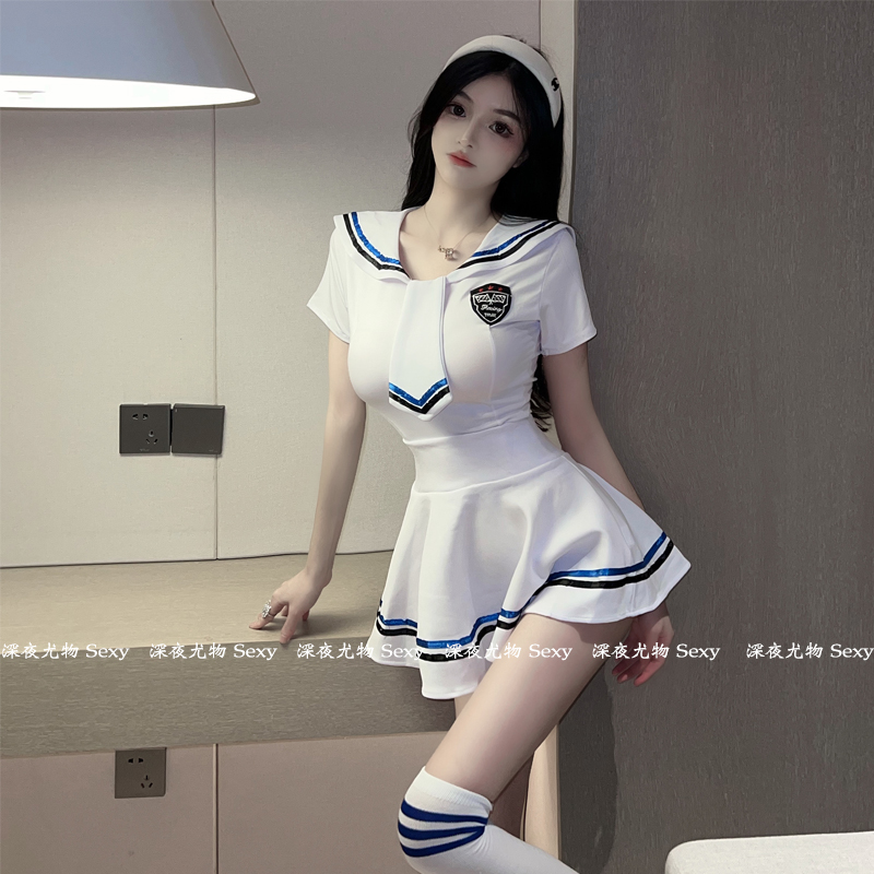 jk制服纯欲套装火辣cos性感服丝袜器情内衣趣情调小胸学生女qqny - 图1