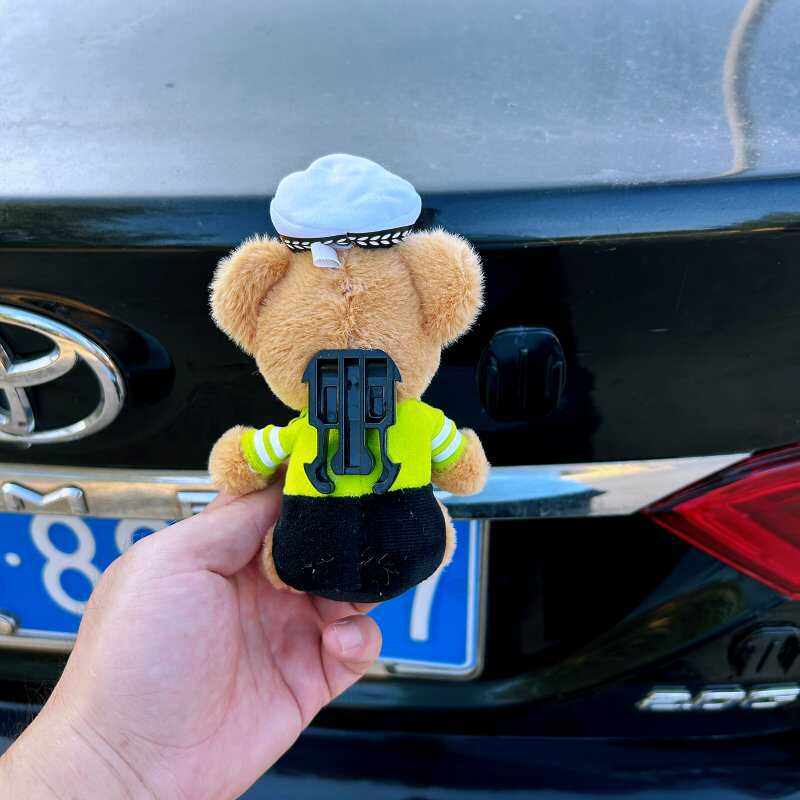 汽车尾部挂件交警小熊玩偶可爱卡通后备箱摆件车外装饰品警察公仔,淘宝优惠券,粉丝福利购,淘宝优惠卷