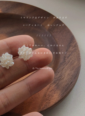 925银针玫瑰花耳钉简约百搭